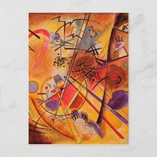Carte Postale Kandinsky Brown jaune bleu rouge