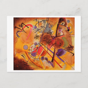 Carte Postale Kandinsky Brown jaune bleu rouge
