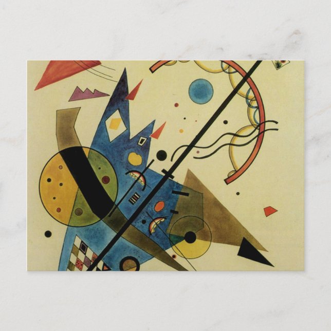 Carte Postale Kandinsky Cercles Abstraits Formes (Devant)