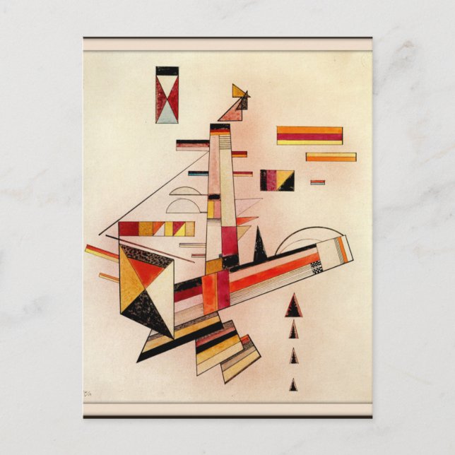 Carte Postale Kandinsky - Certainement, art abstrait, (Devant)
