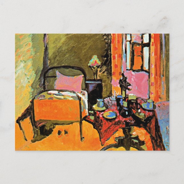 Carte Postale Kandinsky - Chambre à coucher à Aintmillerstrasse, (Devant)