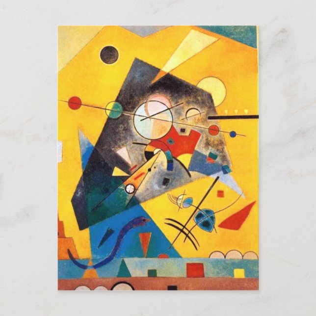 Carte Postale Kandinsky Harmonie calme Art Abstrait (Devant)