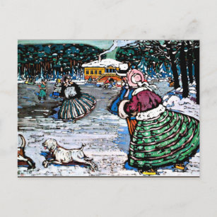 Carte Postale Kandinsky - Hiver (Patineurs)