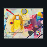 Carte Postale Kandinsky jaune-rouge-bleu<br><div class="desc">Carte postale représentant la peinture de Wassily Kandinsky Jaune-Rouge-Bleu (1925). Un affichage abstrait saisissant de formes géométriques et de lignes colorées avec des couleurs primaires ludiques. Un cadeau bien pensé pour les collectionneurs d'art russes et les amateurs d'art abstrait !</div>
