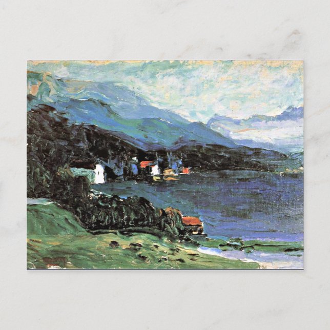 Carte Postale Kandinsky - Kochel, peinture paysagère colorée (Devant)