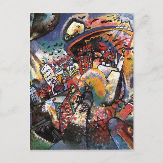 Carte Postale Kandinsky Moscou I Cityscape peinture Abstraite (Devant)