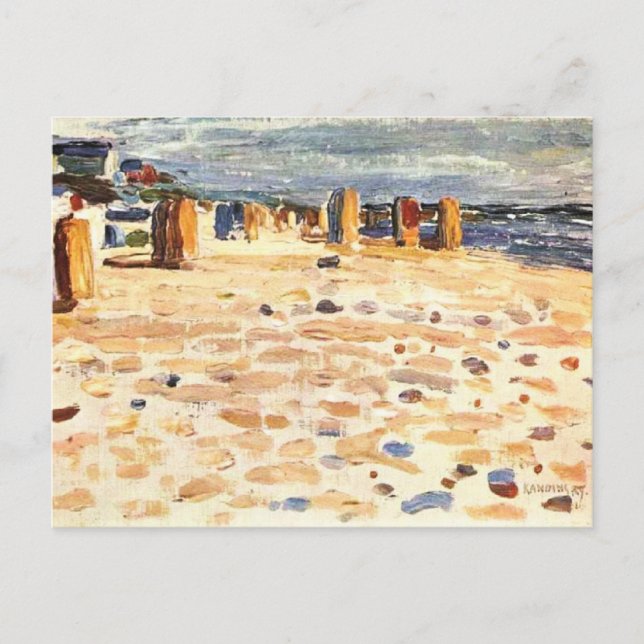 Carte Postale Kandinsky - Paniers de plage en Hollande (Devant)