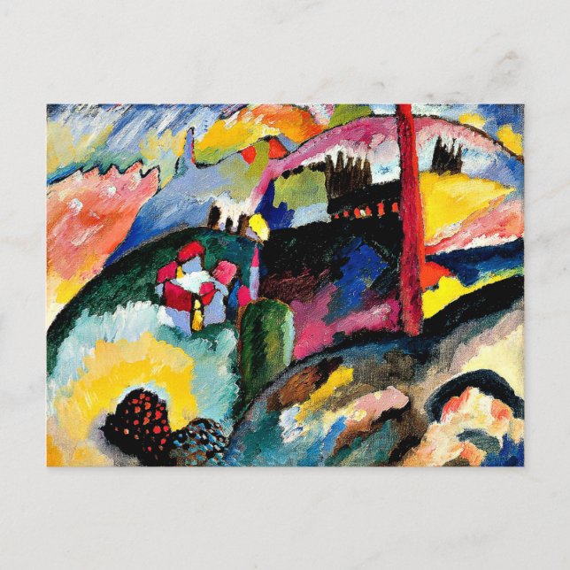 Carte Postale Kandinsky - Paysage avec cheminée d'usine (Devant)
