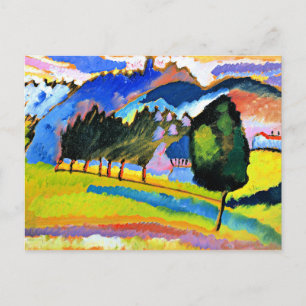 Carte Postale Kandinsky - Paysage avec collines ondulantes