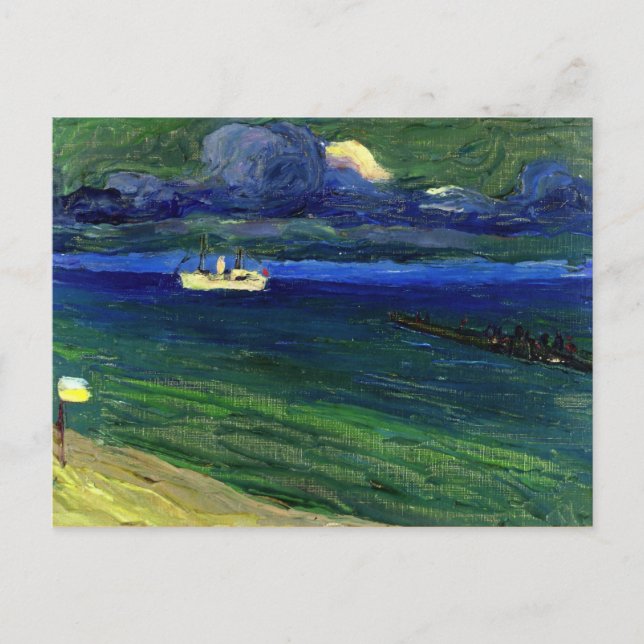Carte Postale Kandinsky - Paysage marin avec vapeur (Devant)