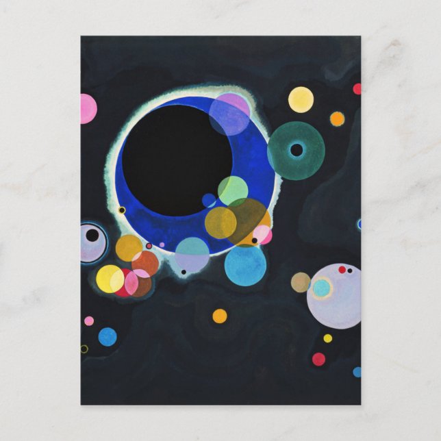 Carte Postale Kandinsky Plusieurs Cercles Artwork (Devant)