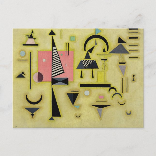 Carte Postale Kandinsky - Rose décisive, célèbre peinture, (Devant)