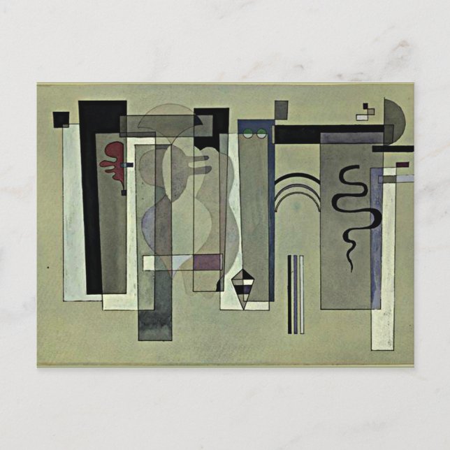 Carte Postale Kandinsky - Surfaces Meeting, art abstrait (Devant)