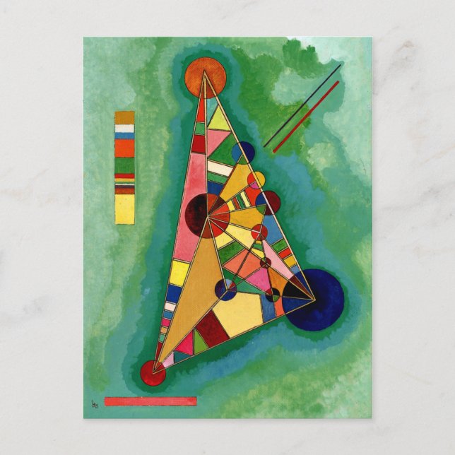 Carte Postale Kandinsky - Triangle multicolore (Devant)