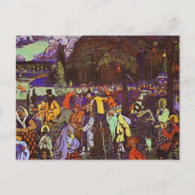 Carte Postale Kandinsky - Vie Colorée, (Devant)