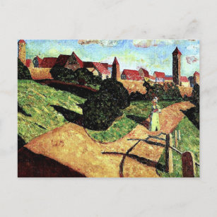 Carte Postale Kandinsky - Vieille Ville II, peinture colorée