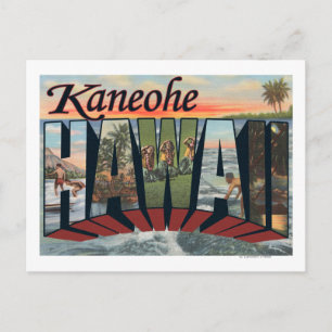 Carte Postale Kaneohe, Hawaii - Scènes de grandes lettres