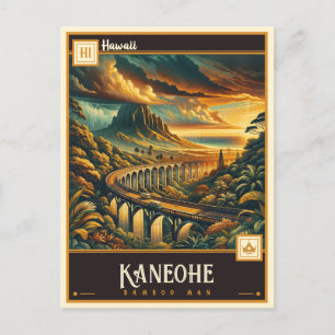 Carte Postale Kaneohe, Hawaii VINTAGE