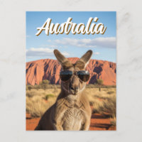 Kangaroo avec lunettes de soleil à Uluru Australie