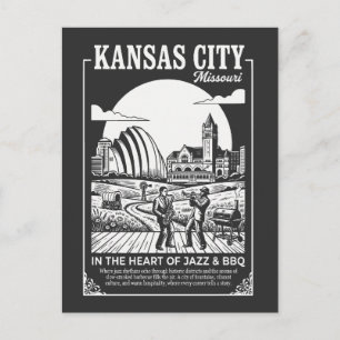 Carte Postale Kansas City Missouri Au cœur du jazz et du BBQ