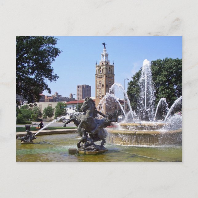 Carte Postale Kansas City, Missouri Plaza Fountain (Devant)