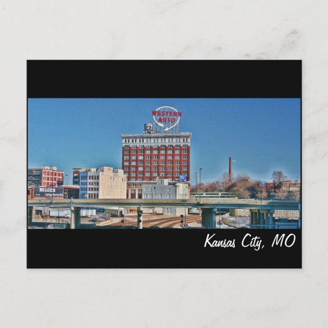 Carte Postale Kansas City, MO Bâtiment automobile Western (Devant)