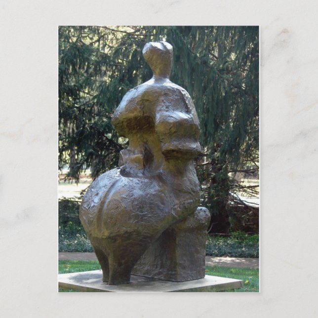 Carte Postale Kansas City Sculpture dans le parc Une femme assis (Devant)