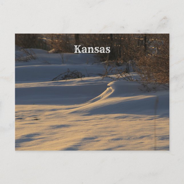 Carte postale Kansas Country Snow Drivers (Devant)