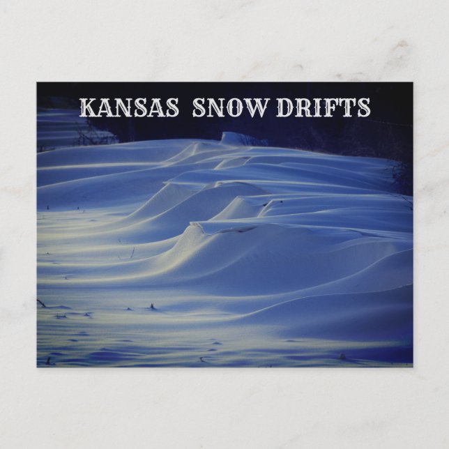Carte postale Kansas Country Snow Drivers (Devant)
