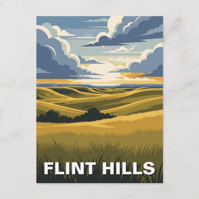 Carte Postale Kansas Flint Hills Travel (Devant)