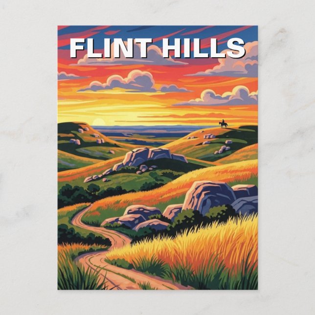 Carte Postale Kansas Flint Hills Travel Souvenir (Devant)