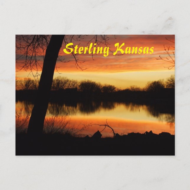 Carte postale Kansas Golden Sunset Reflect (Devant)