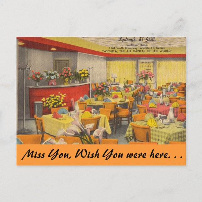 Carte Postale Kansas, Lydroy's 81 Grill, Wichita (Devant)