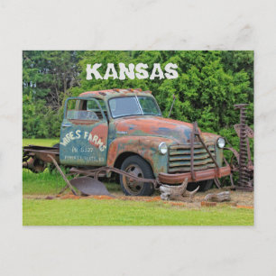 Carte postale Kansas Old Farm Equipment