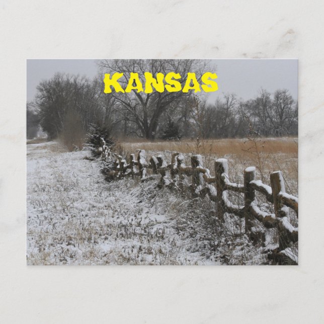 Carte Postale Kansas Winter Wonder Land Post Card. (Devant)