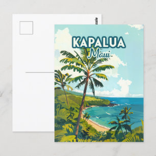 Carte Postale Kapalua Maui Hawaii Bay Beach Vacances Rétro
