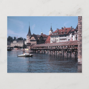 Carte Postale Kapellbrücke (pont de la chapelle), Lucerne Suisse