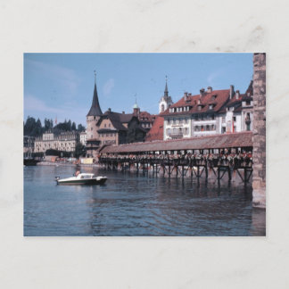 Carte Postale Kapellbrücke (pont de la chapelle), Lucerne Suisse