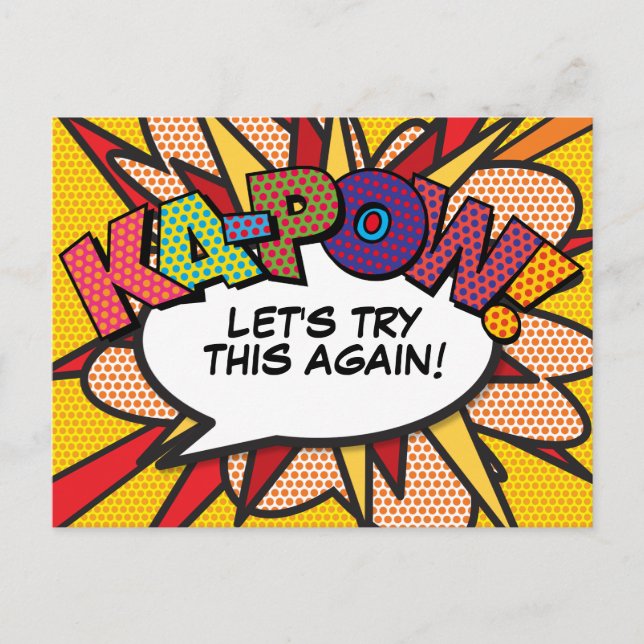 Carte Postale KAPOW Report du changement de date de la bande des (Devant)