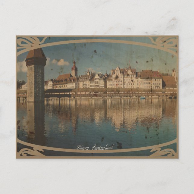 Carte Postale Kappelbruecke, Luzern (Devant)