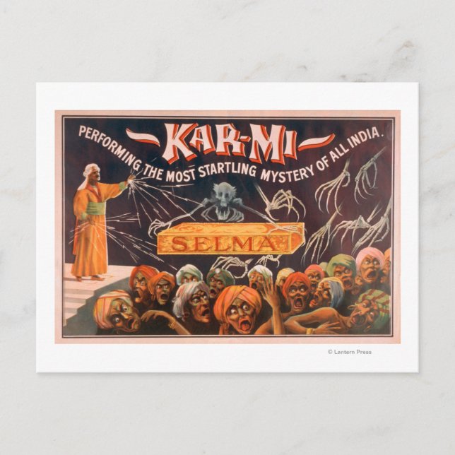 Carte Postale Kar-mi "Le mystère le plus étonnant de toute l'Ind (Devant)