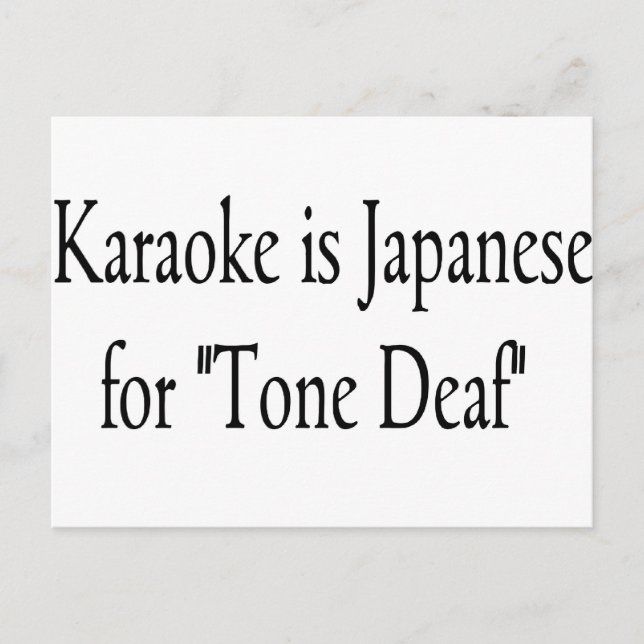 Carte Postale Karaoke (Devant)