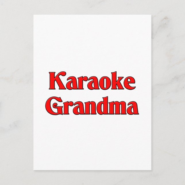 Carte Postale Karaoke Grandma (Devant)