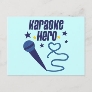 Carte Postale Karaoke Hero