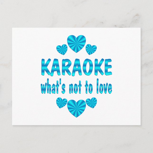 CARTE POSTALE KARAOKE LOVE (Devant)