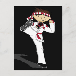 Carte postale Karate Boy