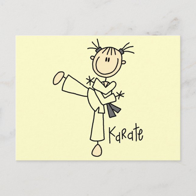 Carte Postale Karate Girl Tshirts et cadeaux (Devant)