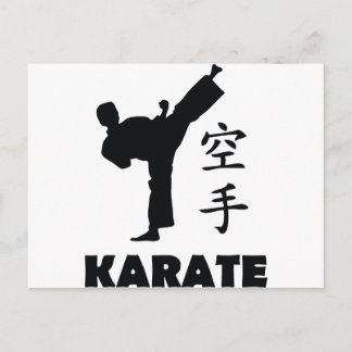 Carte Postale karate man icône symbole chinois