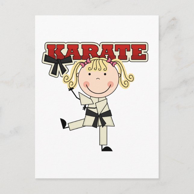 Carte Postale KARATE - T-shirts et cadeaux Blond Girl (Devant)