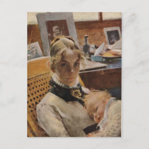 Carte Postale Karin avec bébé